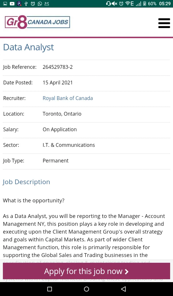 Canada Jobs | Indus Appstore | Screenshot