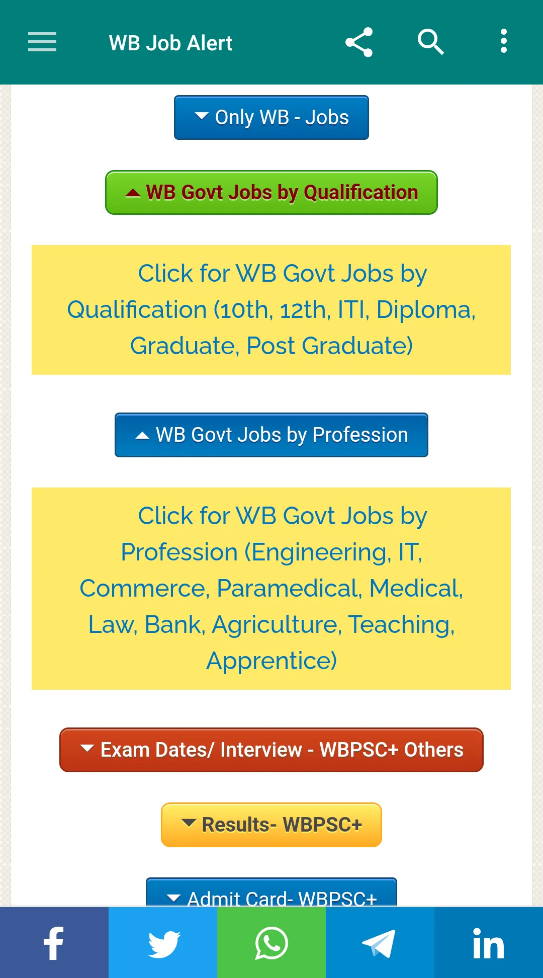 West Bengal Job Alert- WB Jobs | Indus Appstore | Screenshot