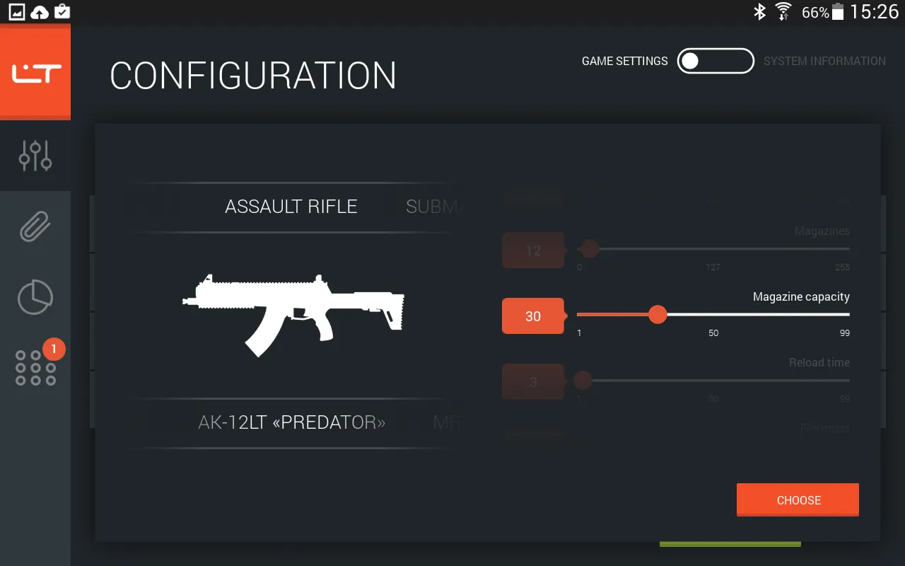 LASERTAG CONFIGURATOR | Indus Appstore | Screenshot