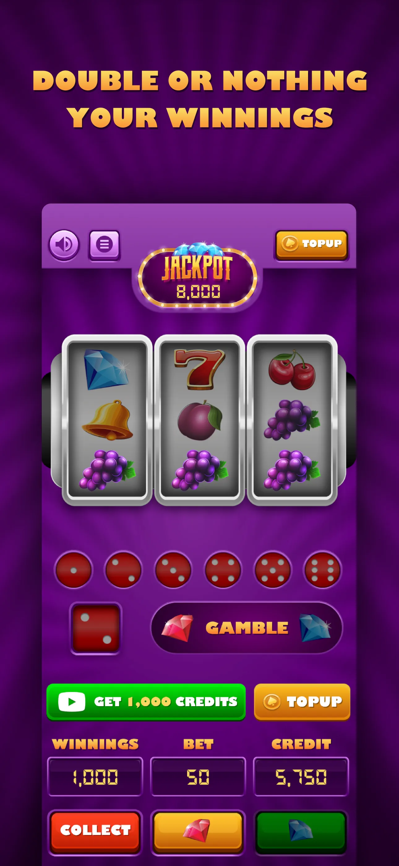 TripleDice Pub Fruit Machine | Indus Appstore | Screenshot