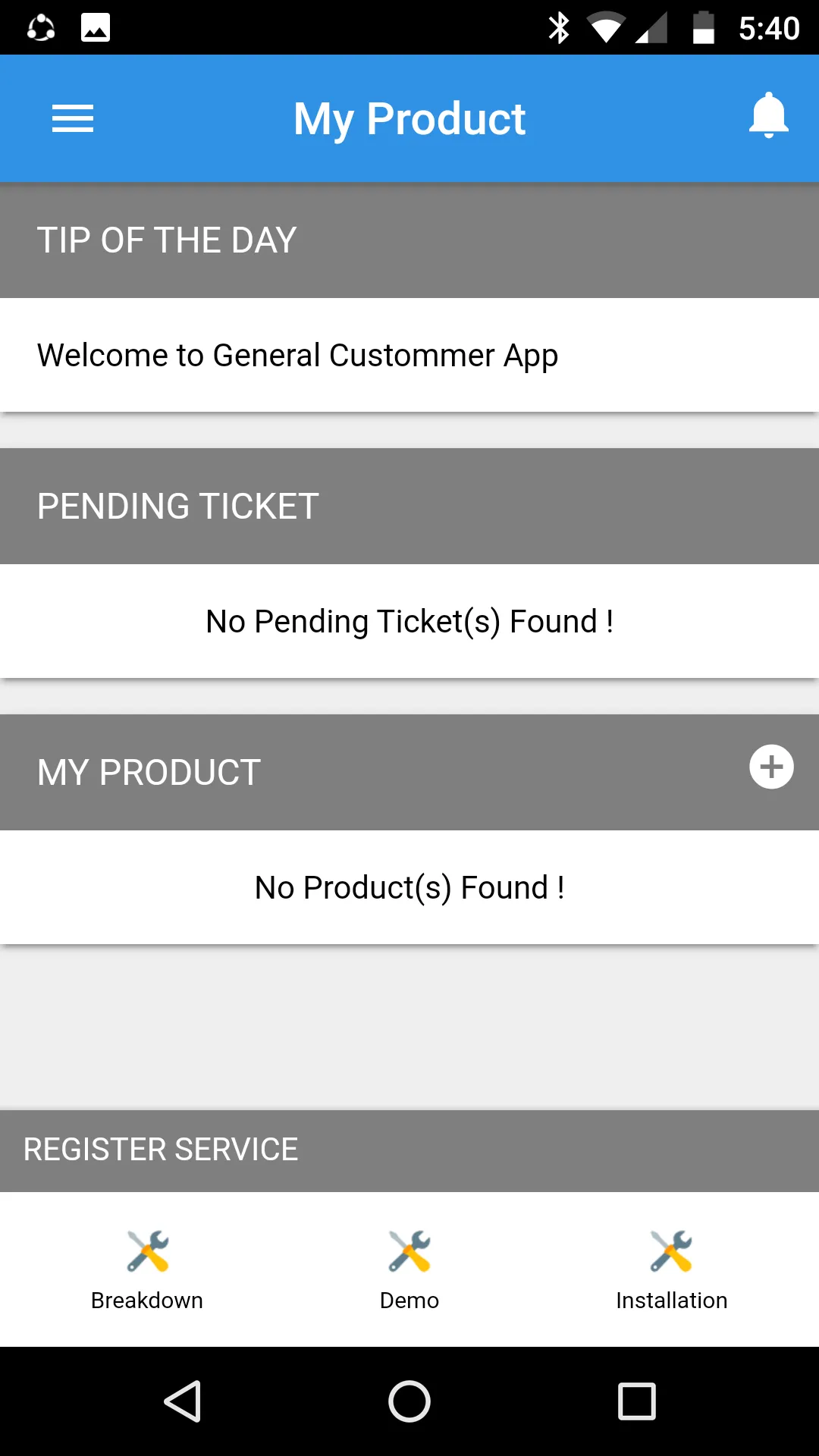 General Aircon Customer App | Indus Appstore | Screenshot