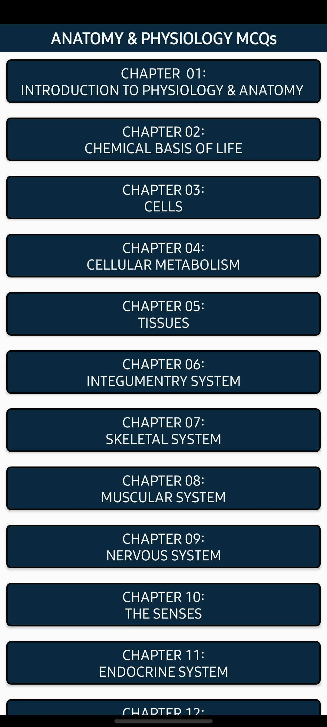 Anatomy and Physiology MCQs | Indus Appstore | Screenshot