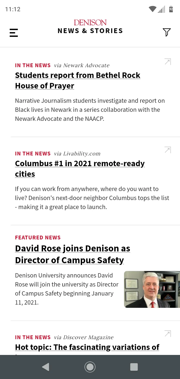 Denison University | Indus Appstore | Screenshot