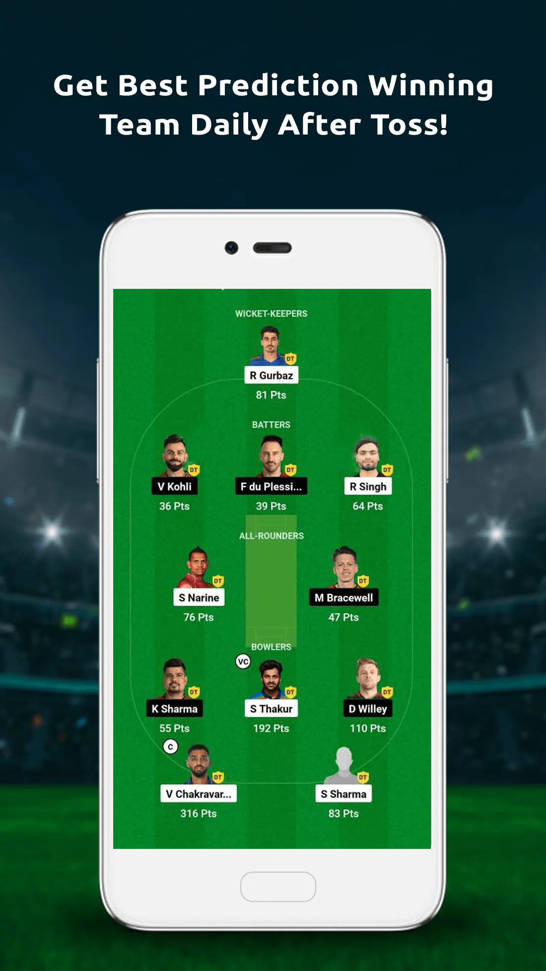 Fantasy Team 11 Prediction Pro | Indus Appstore | Screenshot