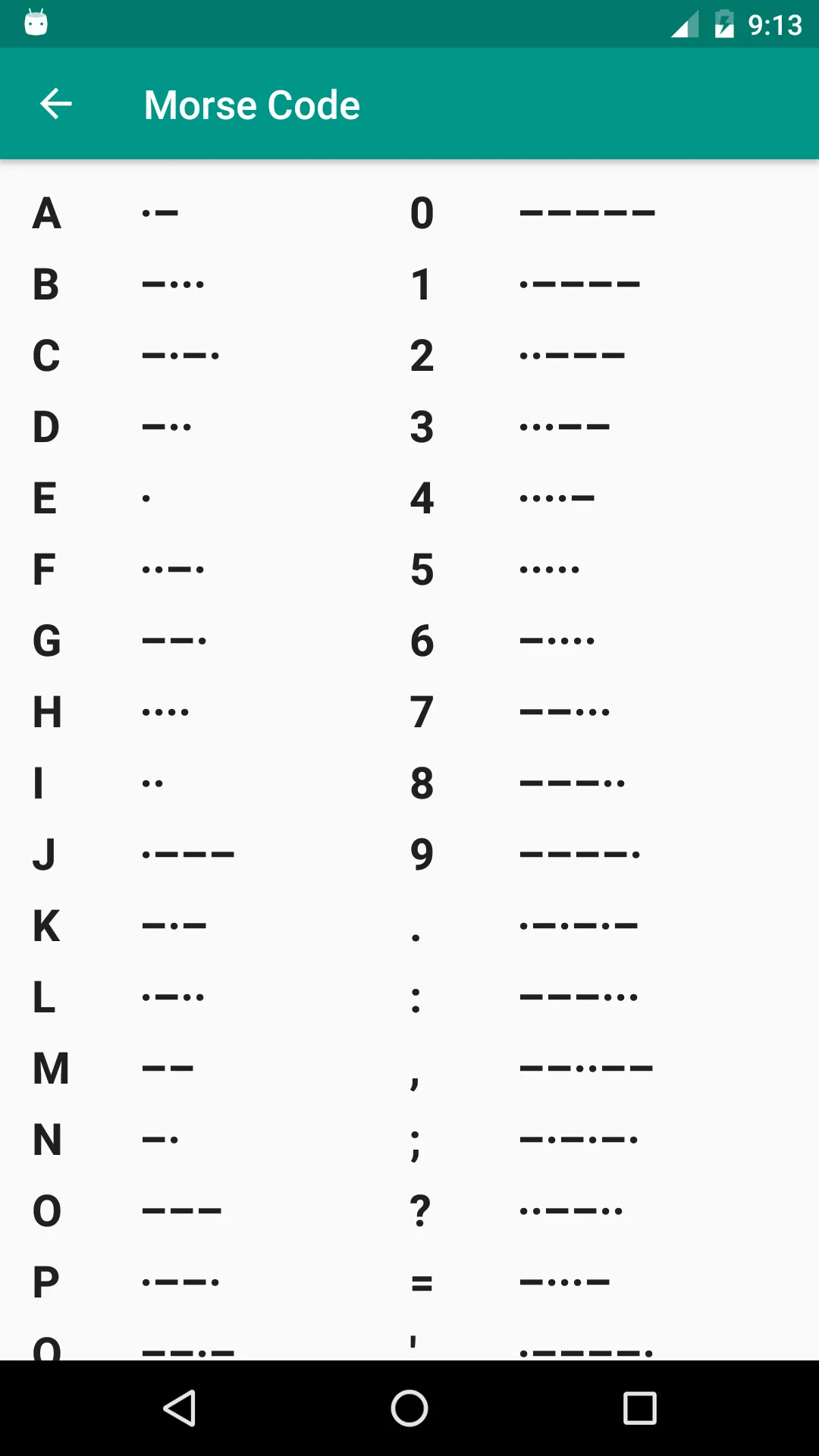 Morse Code | Indus Appstore | Screenshot