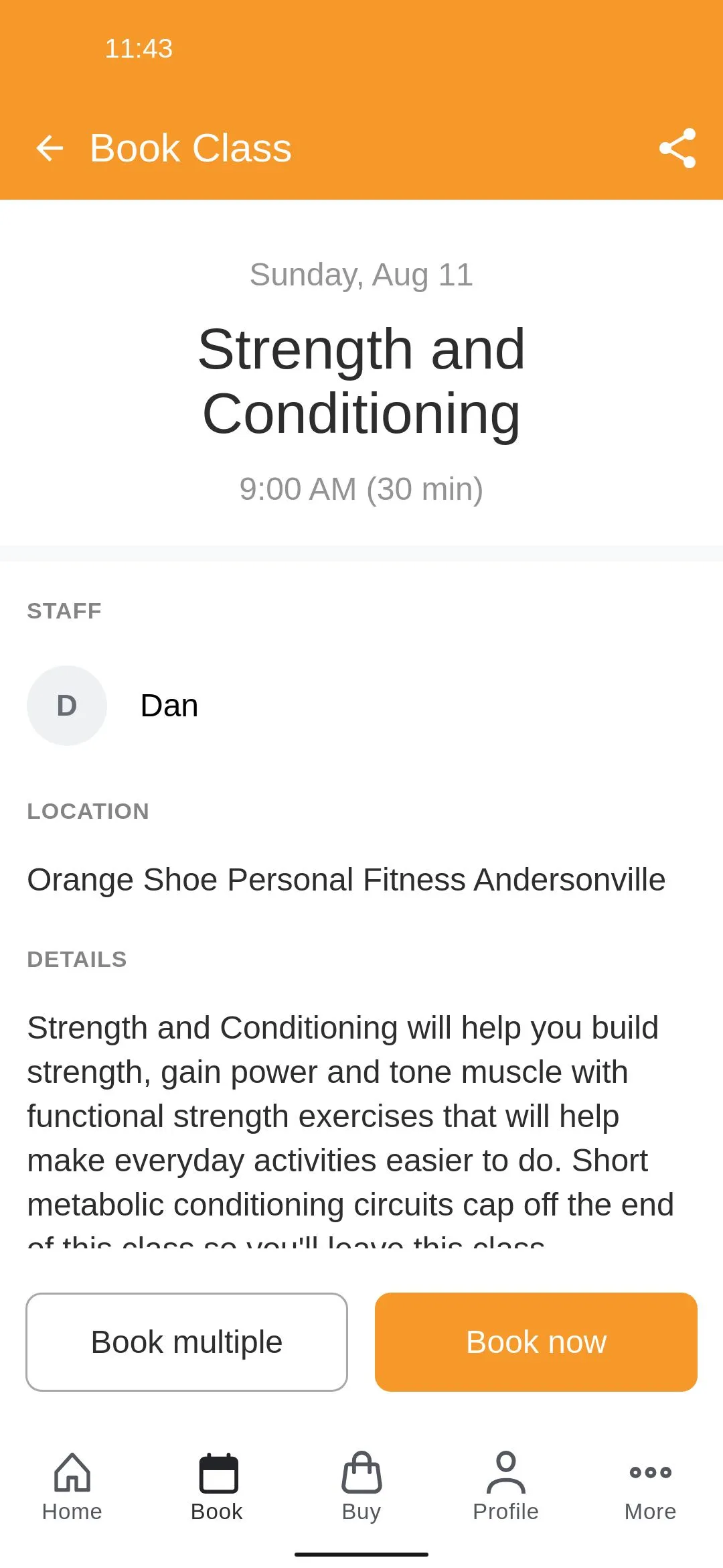 Orange Shoe Personal Fitness | Indus Appstore | Screenshot