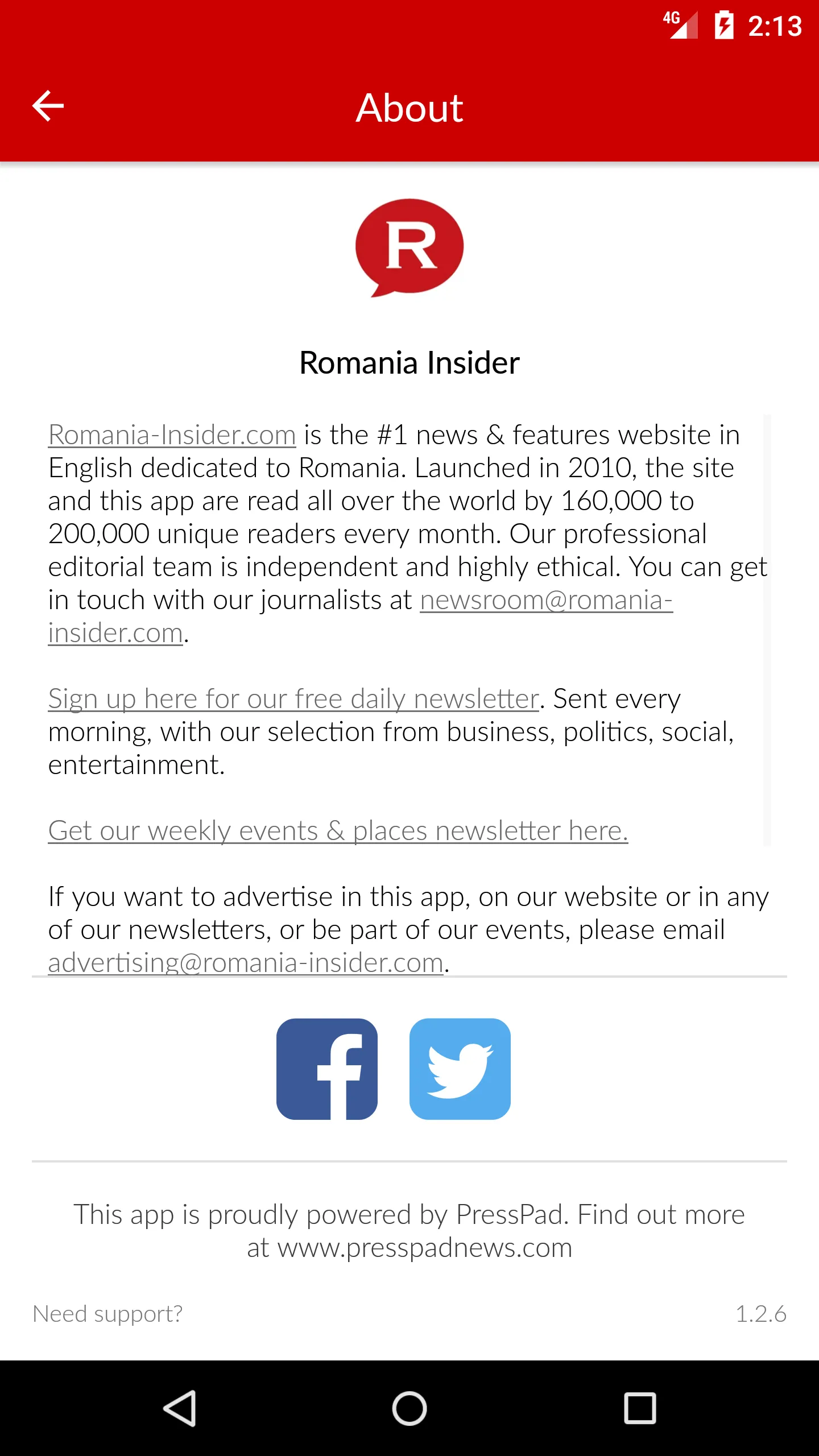 Romania Insider daily news | Indus Appstore | Screenshot