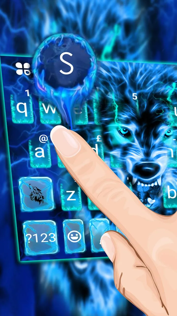 Lightning Wolf Keyboard Theme | Indus Appstore | Screenshot