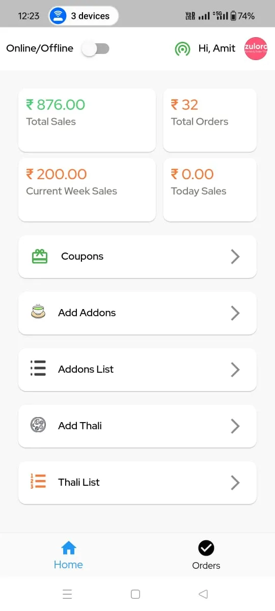 Zuloro: Restaurant Partner | Indus Appstore | Screenshot