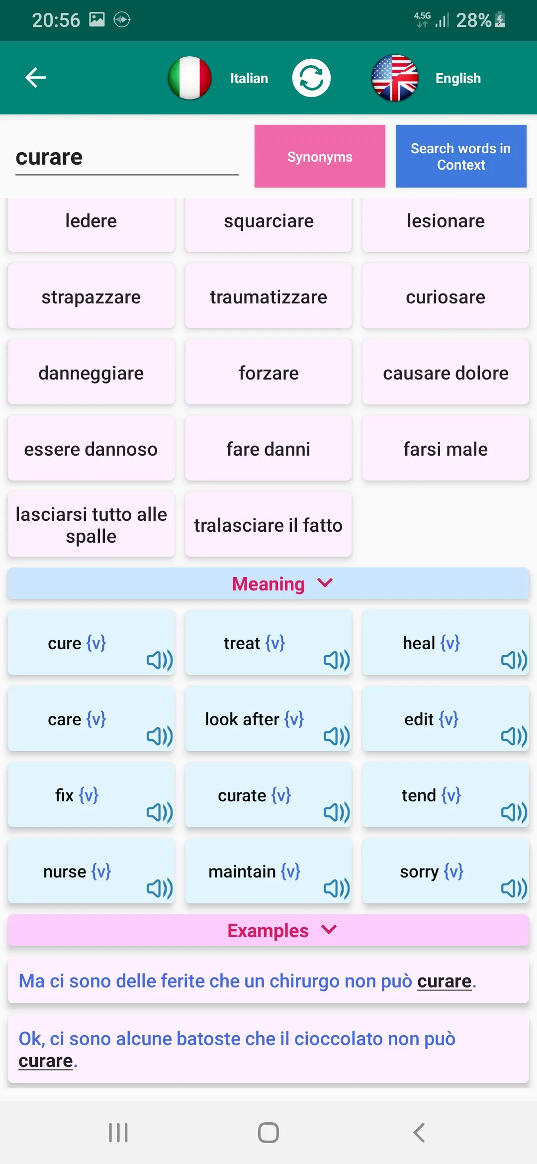 Italian Verb Conjugation | Indus Appstore | Screenshot