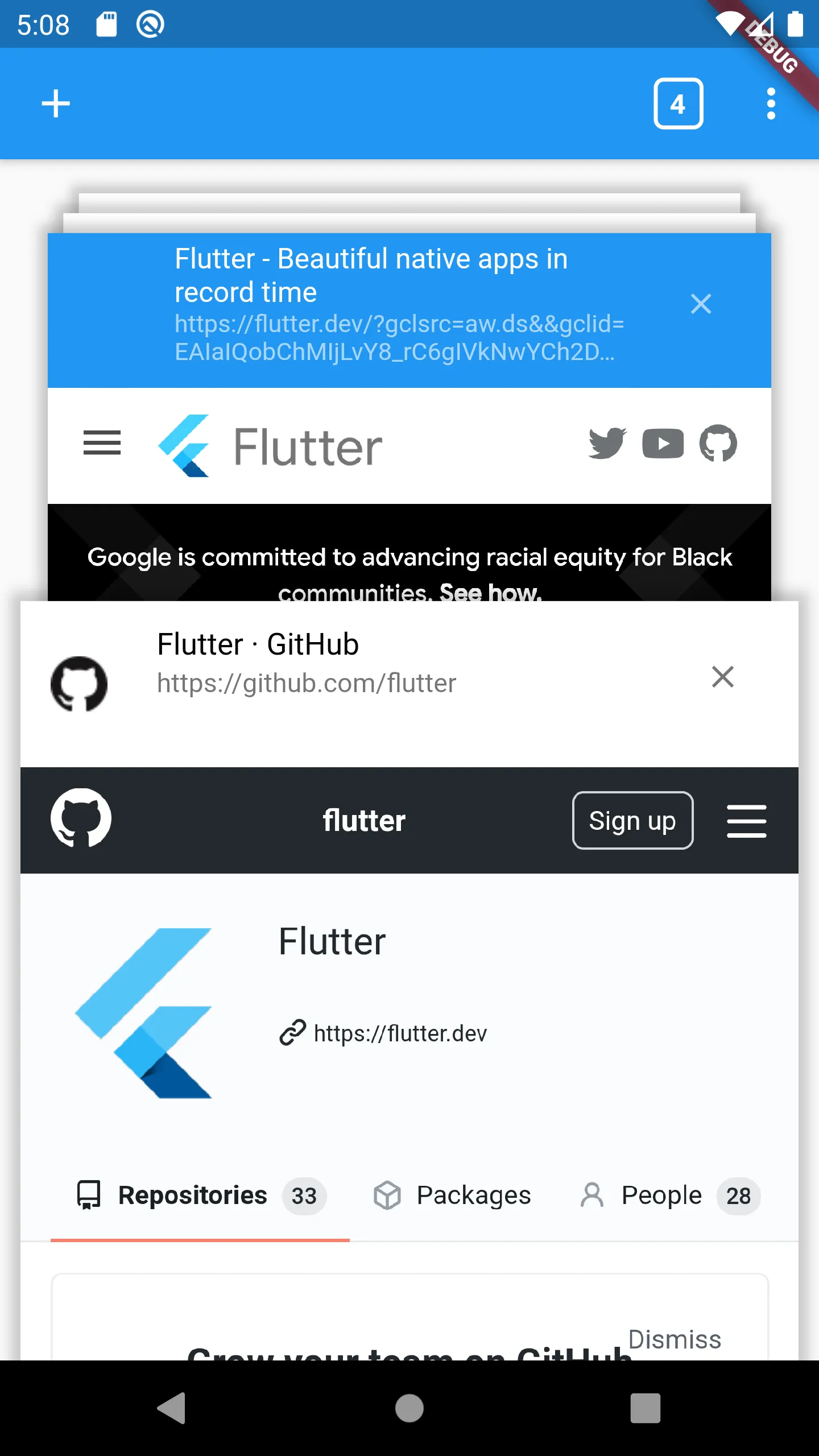 Flutter Browser | Indus Appstore | Screenshot