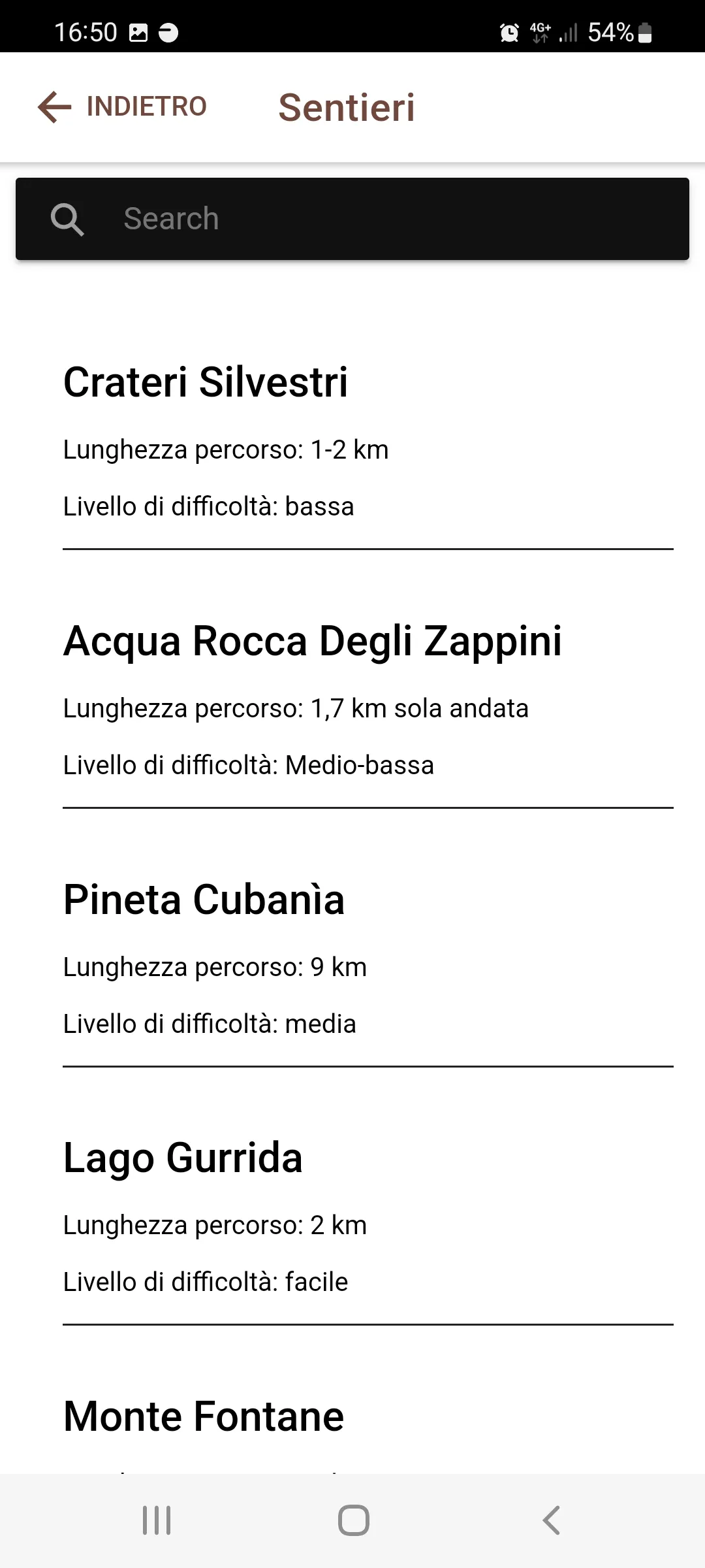 Etna Tracking - Sciara Nera | Indus Appstore | Screenshot