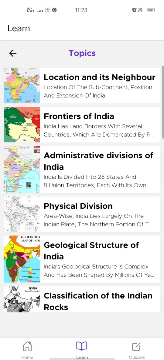 Indian Geography | Indus Appstore | Screenshot