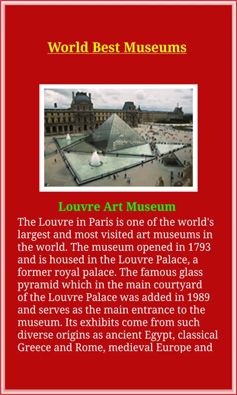 Museum World | Indus Appstore | Screenshot