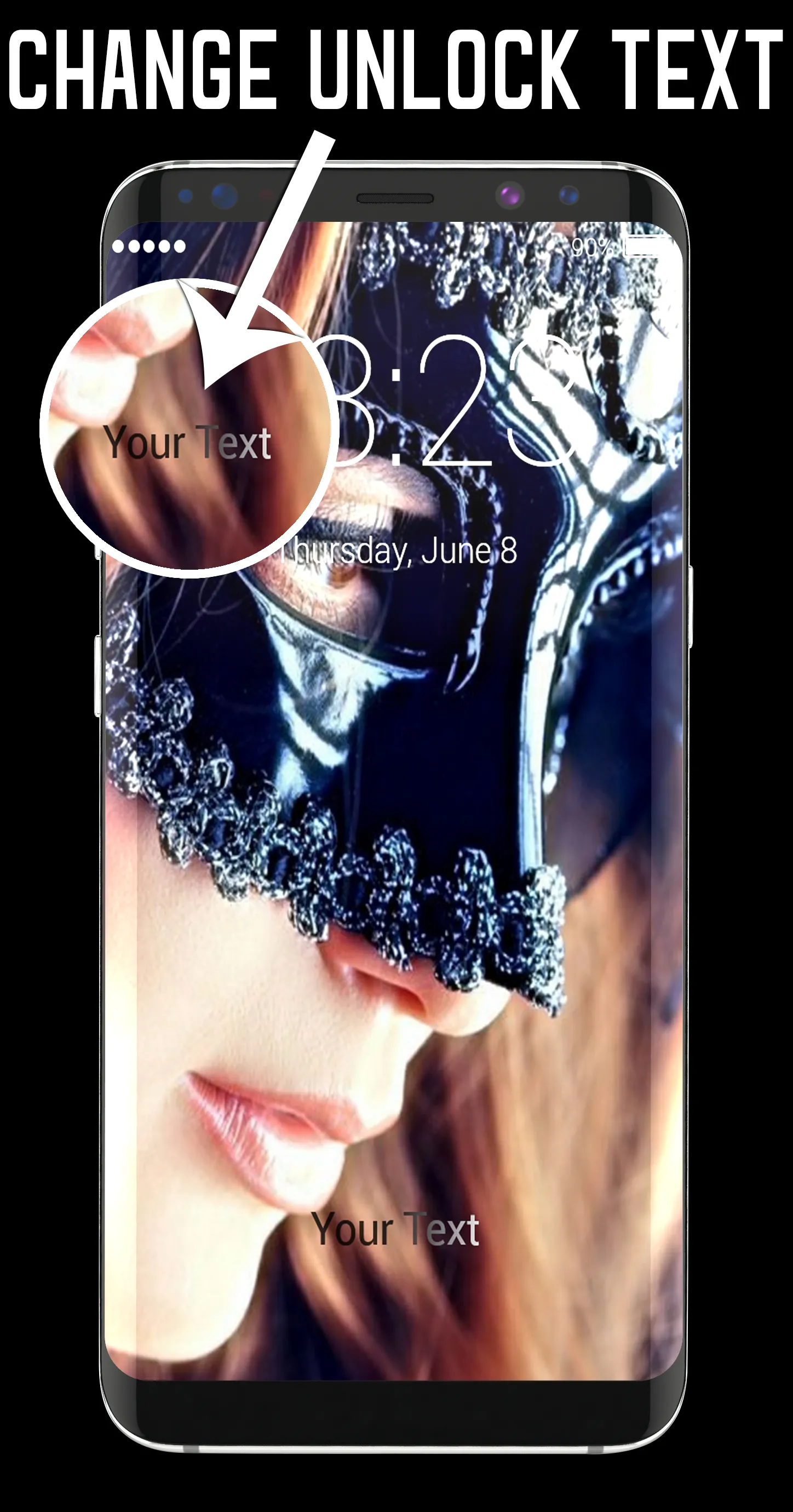 Girl in Mask Lock Screen | Indus Appstore | Screenshot