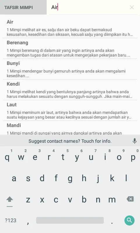 Tafsir Mimpi (Offline) | Indus Appstore | Screenshot