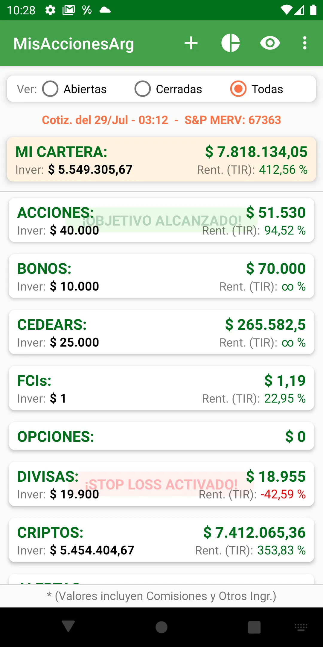 MisAccionesArg | Indus Appstore | Screenshot