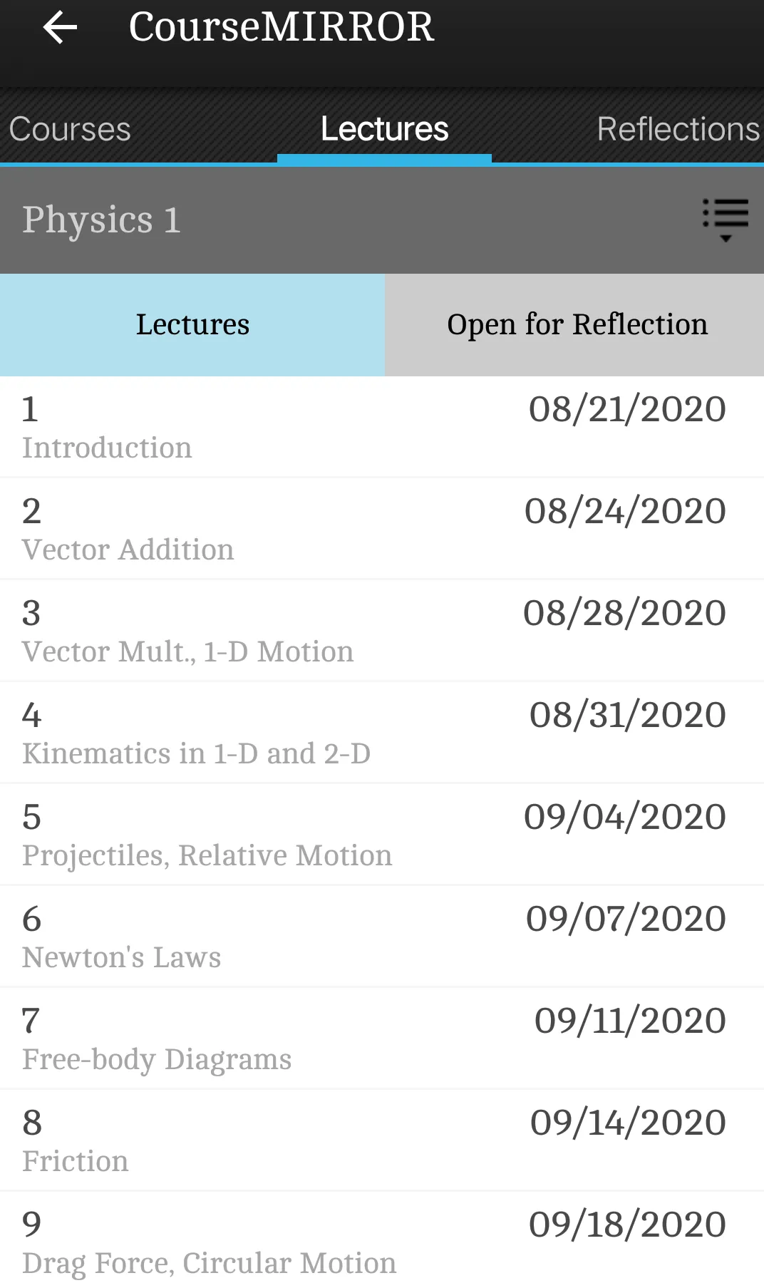 CourseMIRROR v2 | Indus Appstore | Screenshot