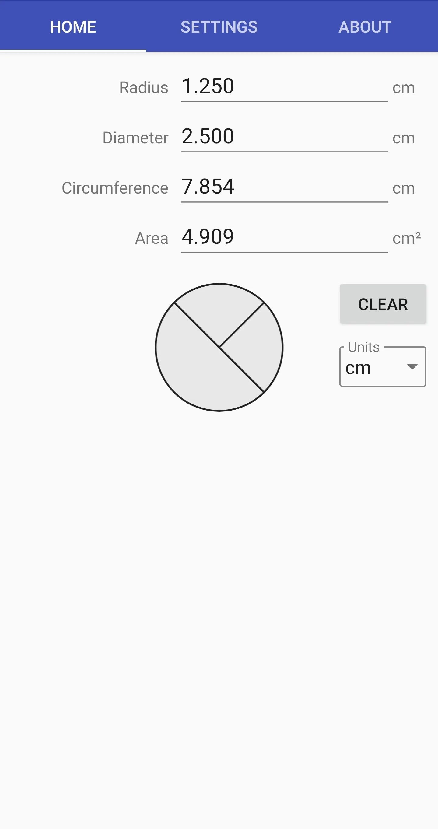 Circle Calculator | Indus Appstore | Screenshot