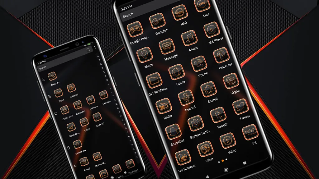 Orange Light Launcher Theme | Indus Appstore | Screenshot