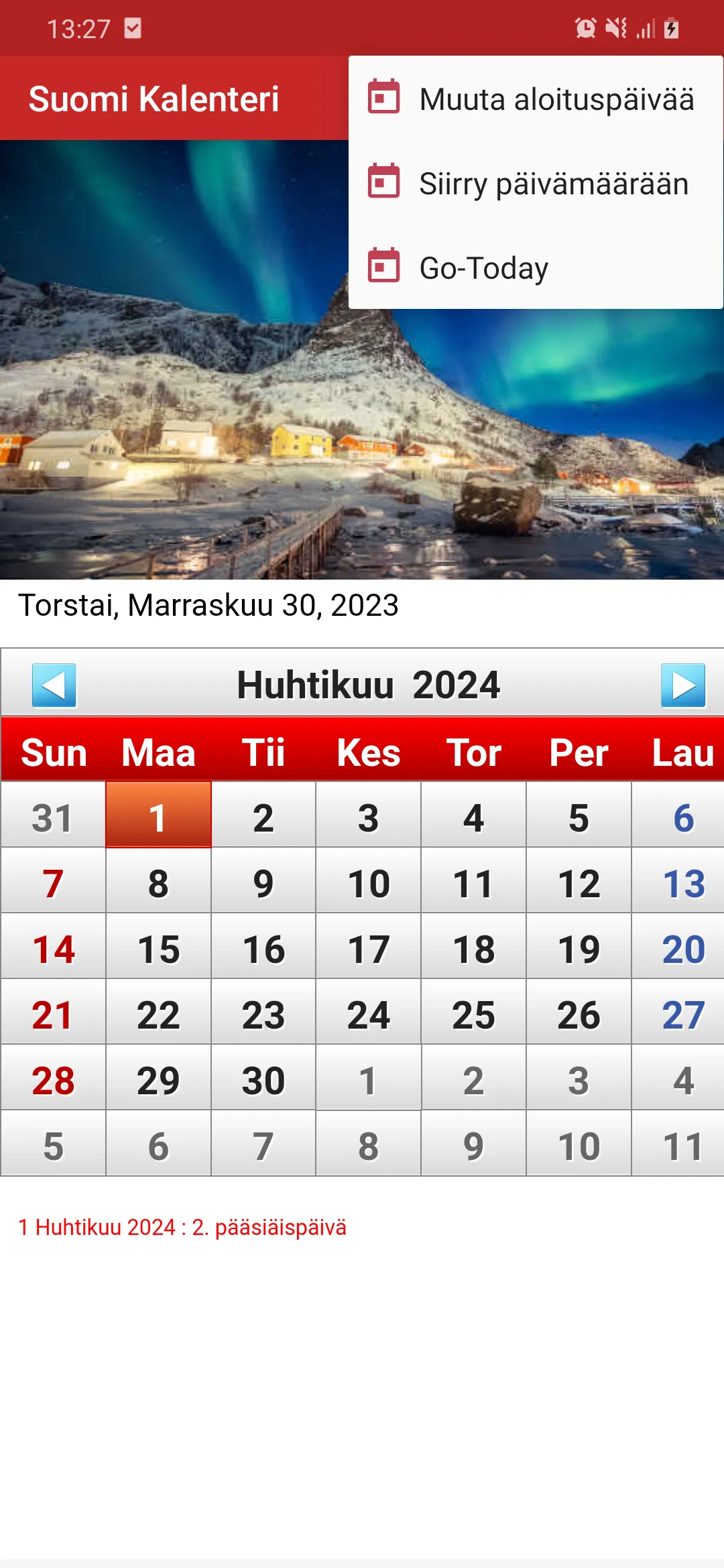 Suomi Kalenteri 2024 | Indus Appstore | Screenshot