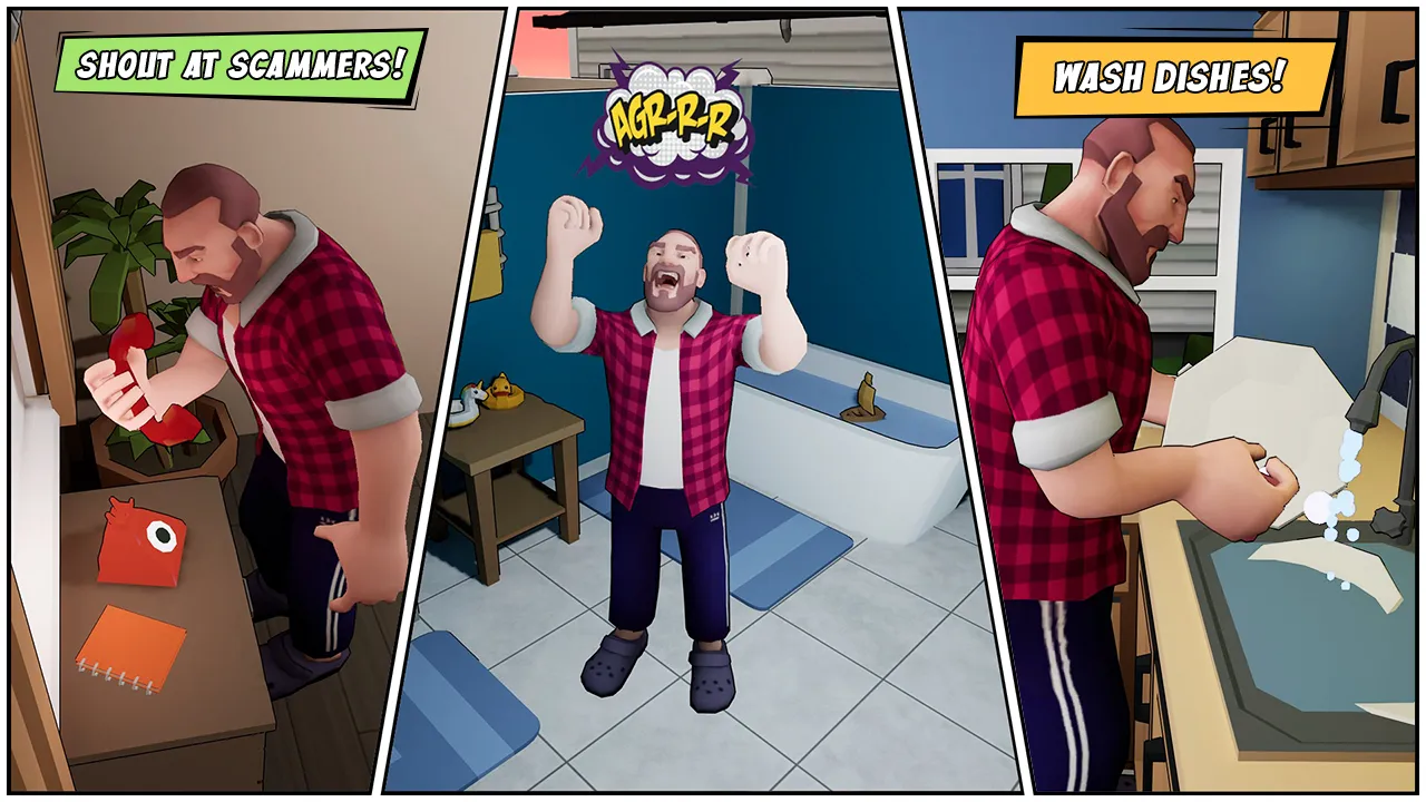 Angry Dad: Arcade Simulator | Indus Appstore | Screenshot