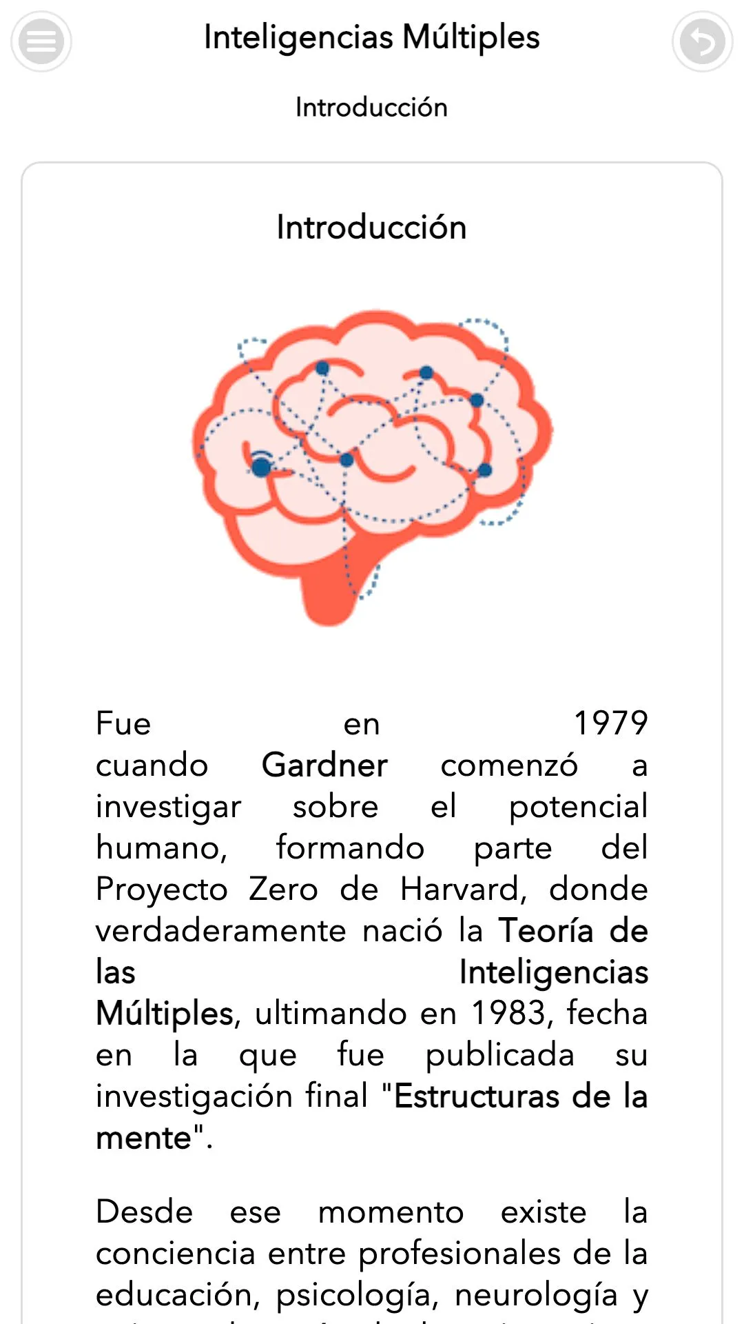 Inteligencias Múltiples | Indus Appstore | Screenshot