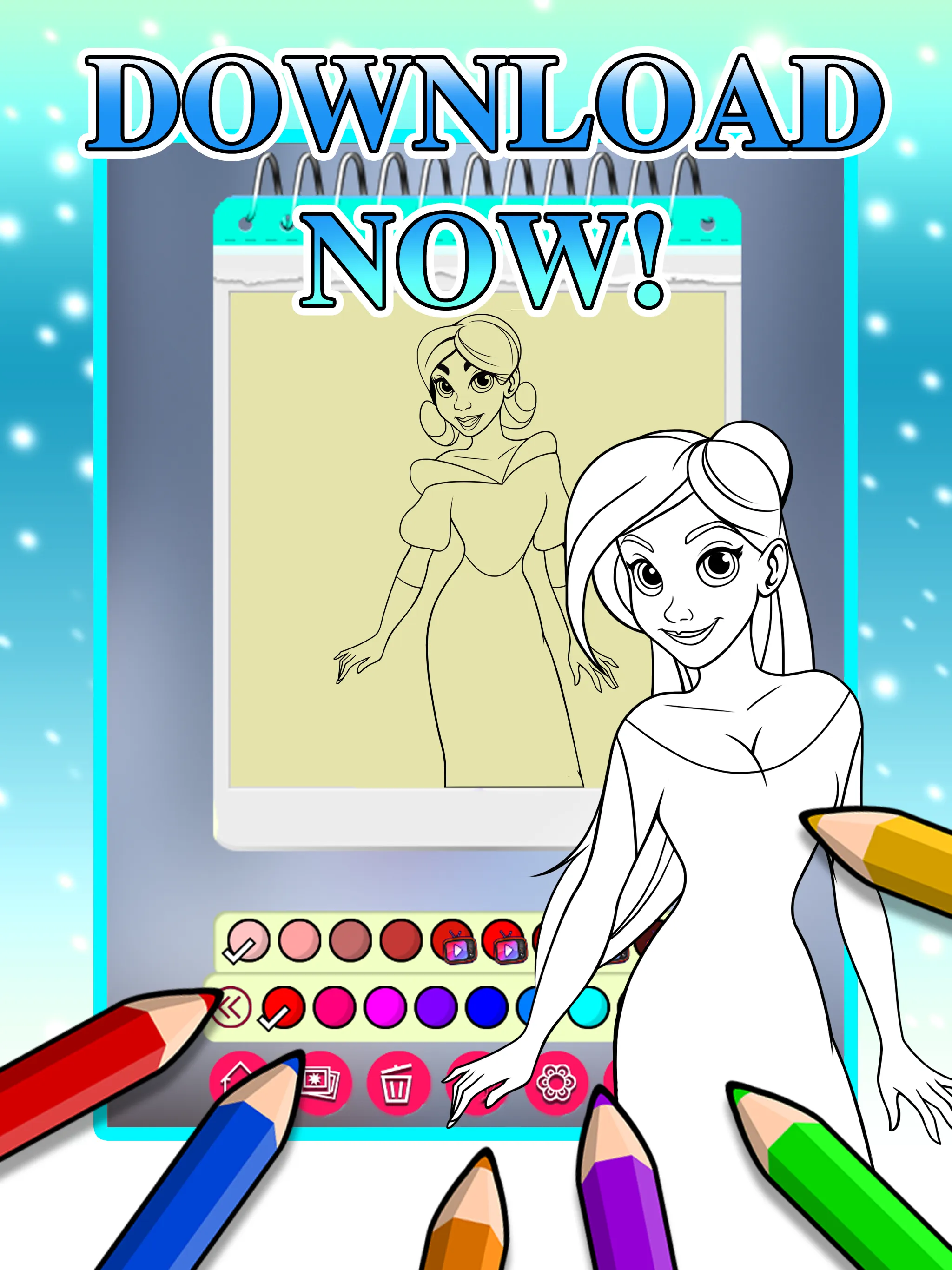 Ice Princess Coloring Pages | Indus Appstore | Screenshot