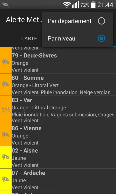 Alerte Météo | Indus Appstore | Screenshot