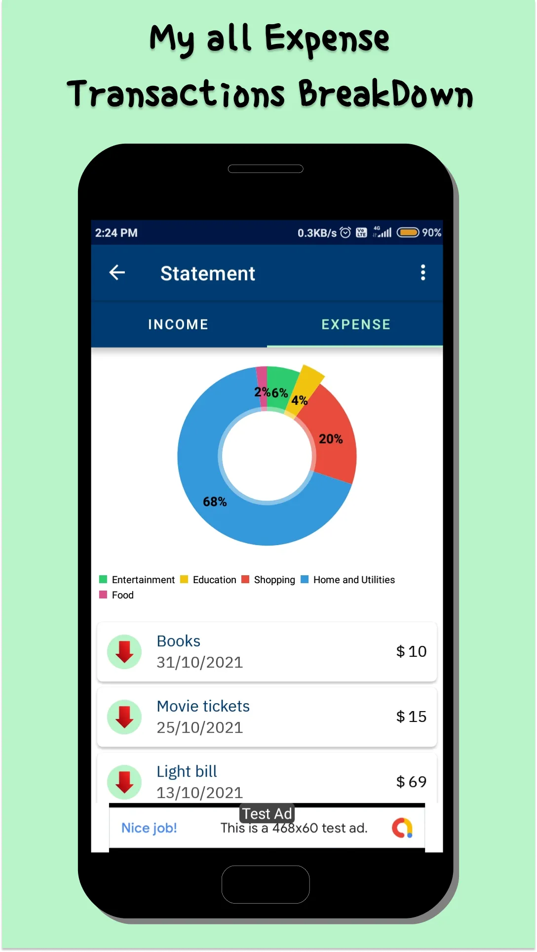 Personal Money Manager:Monthly | Indus Appstore | Screenshot