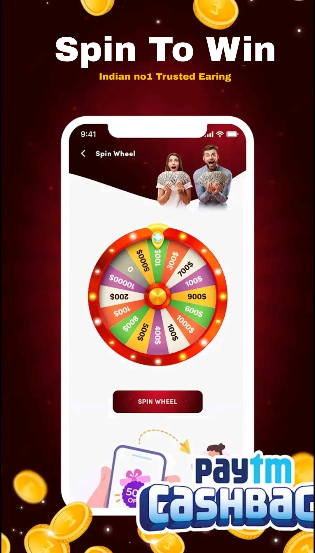Spin To Win - Cash & Recharge | Indus Appstore | Screenshot