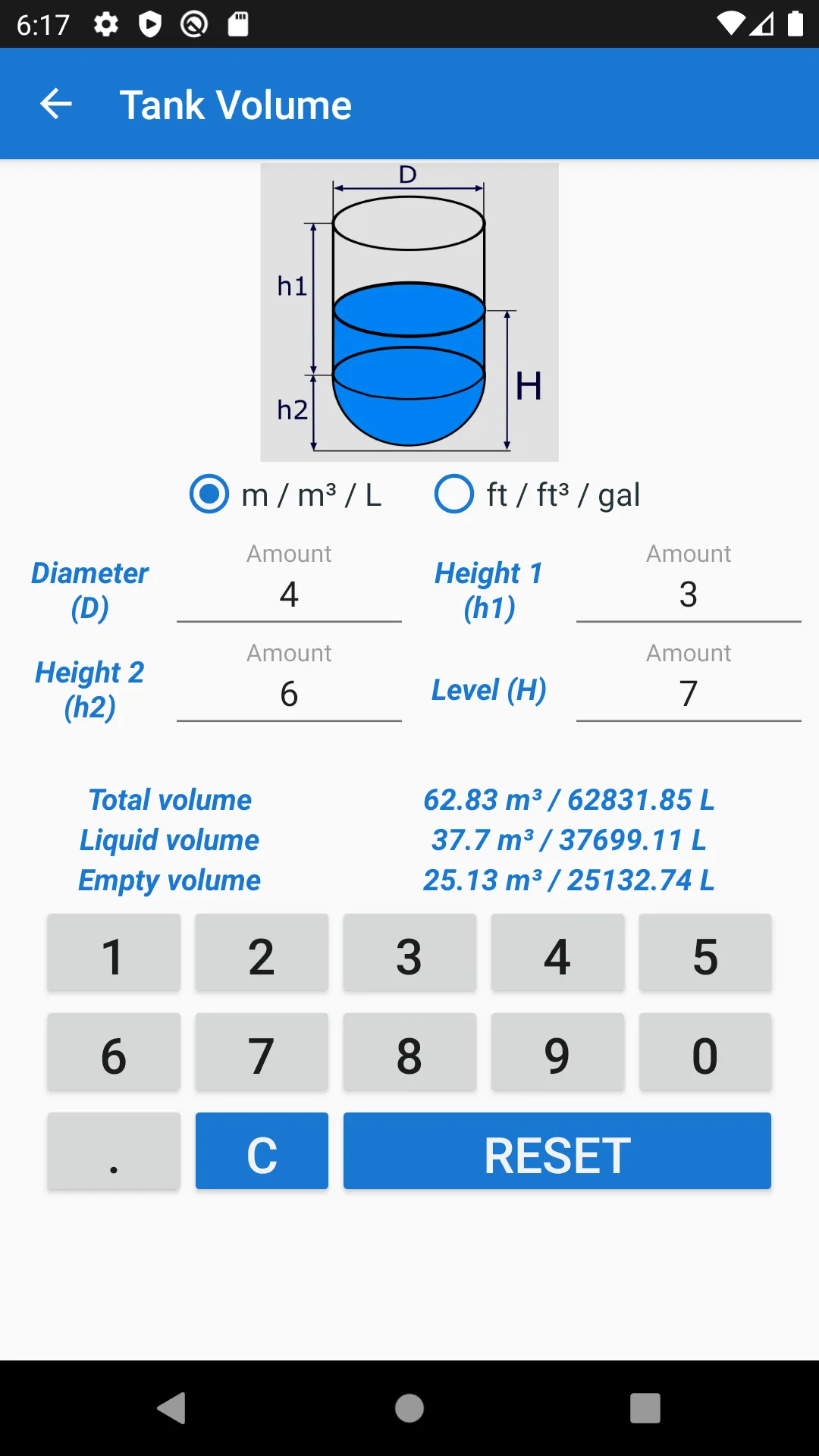 Tank Volume Calculator | Indus Appstore | Screenshot