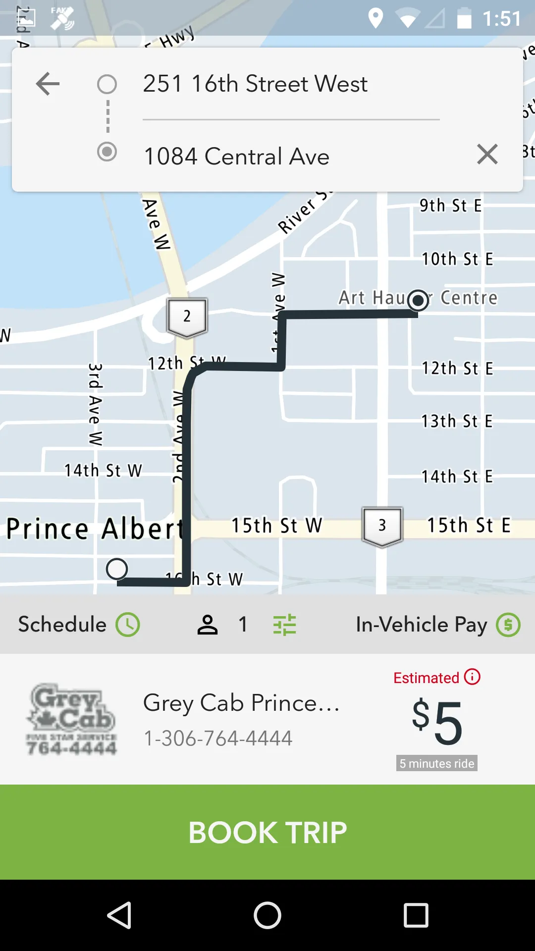 Grey Cab Prince Albert | Indus Appstore | Screenshot