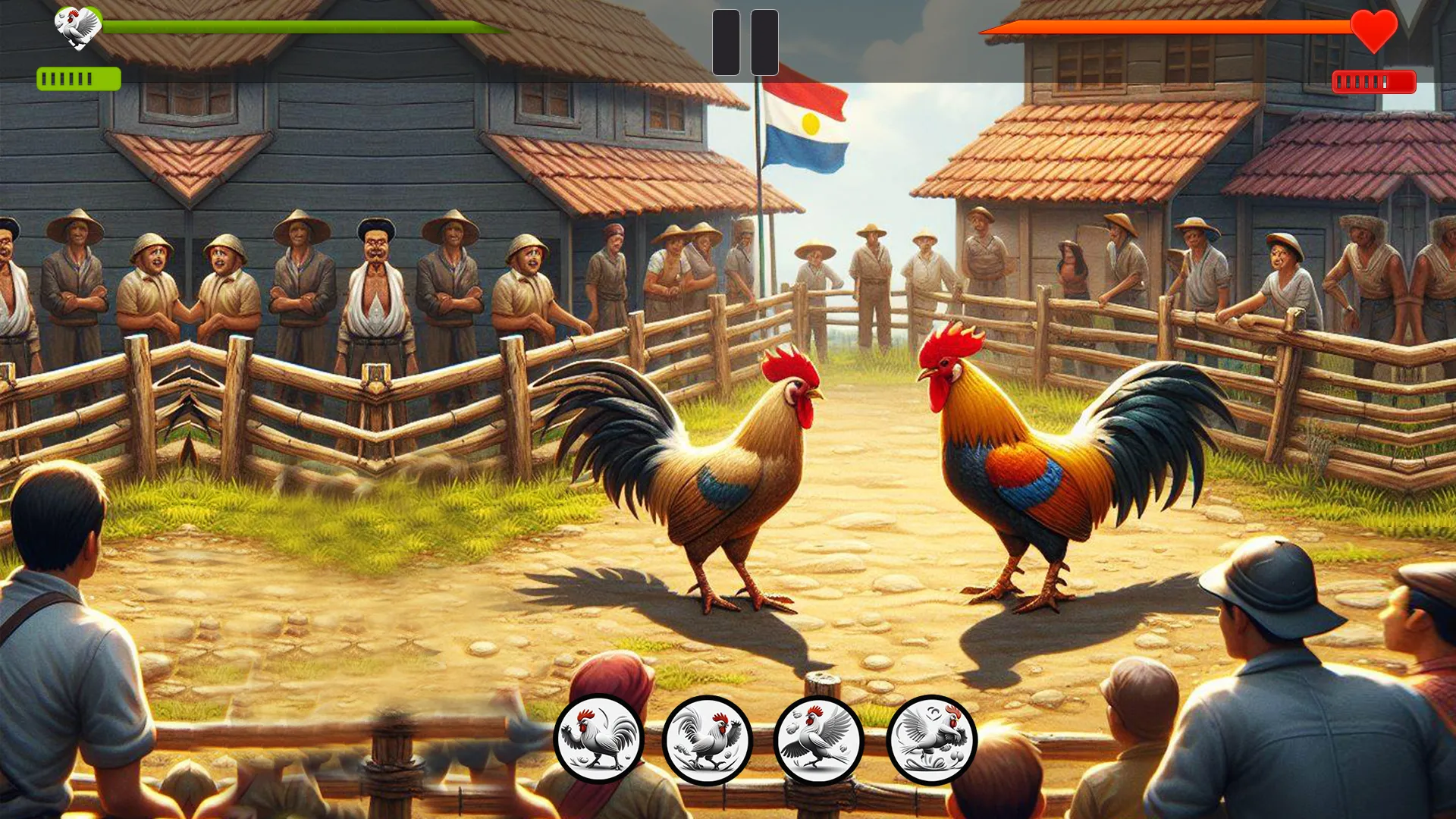 Farm Rooster Fighting Chicks 1 | Indus Appstore | Screenshot