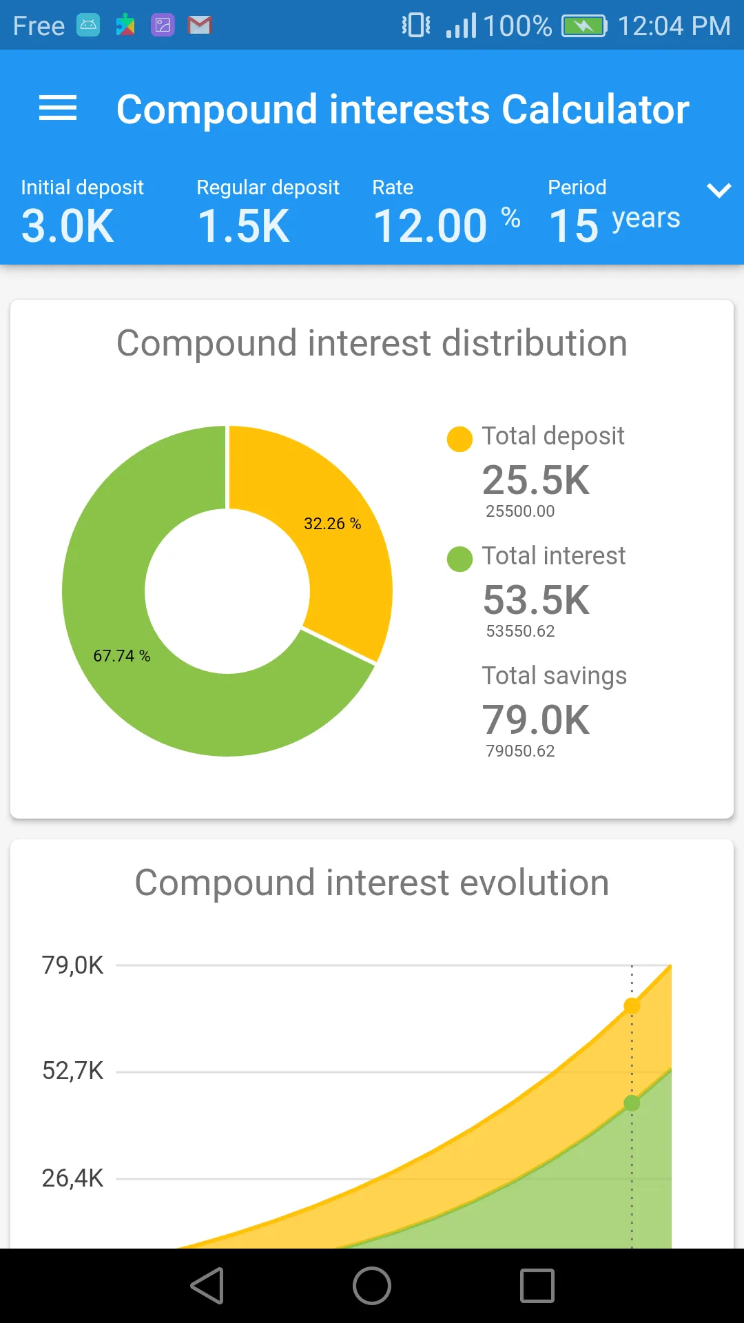 Compound interests calculator | Indus Appstore | Screenshot