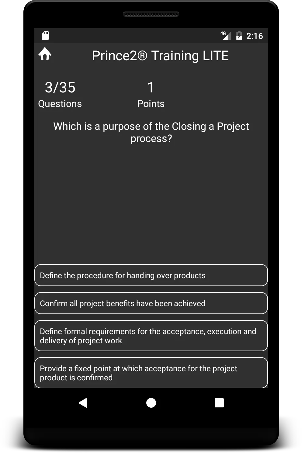 Prince2 Foundation Trainer EN | Indus Appstore | Screenshot