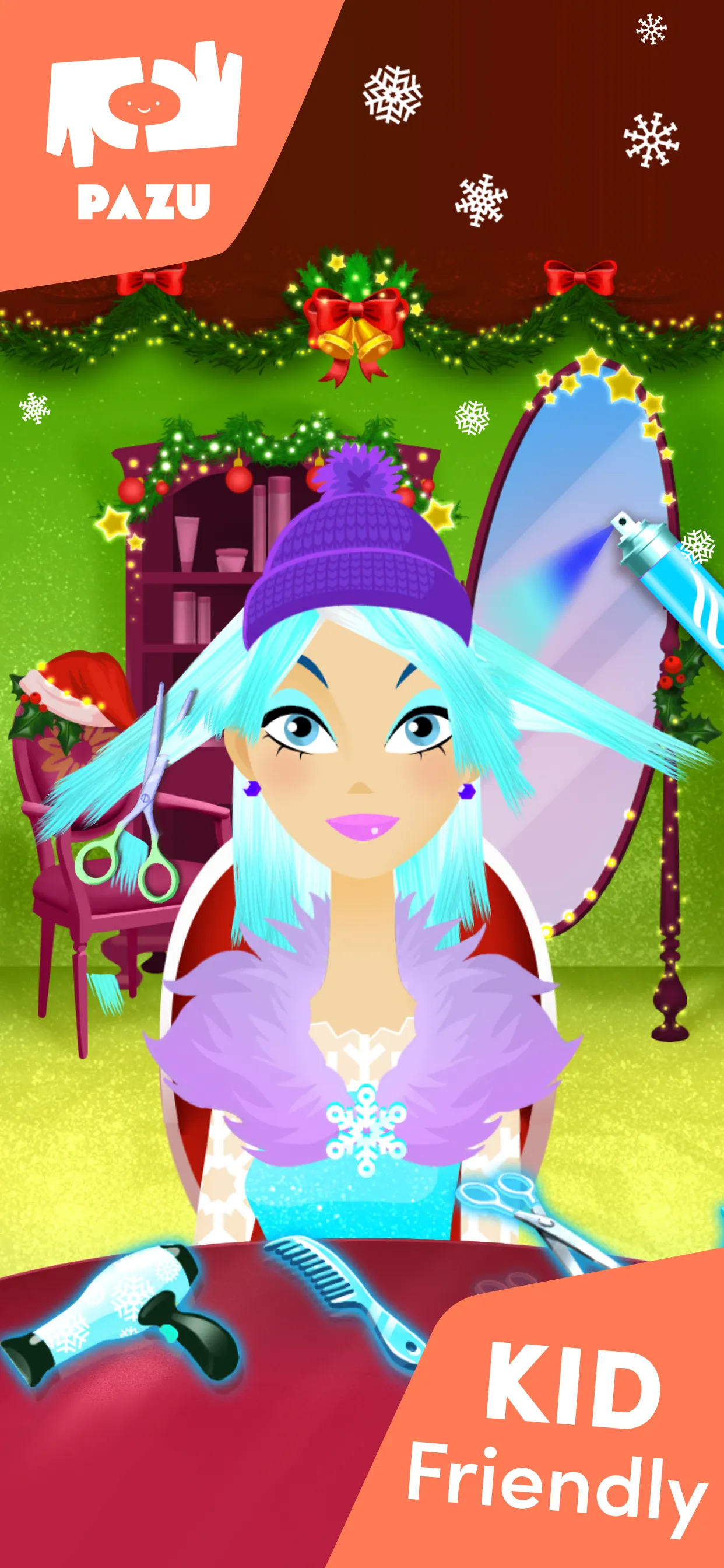 Girls Hair Salon Christmas | Indus Appstore | Screenshot