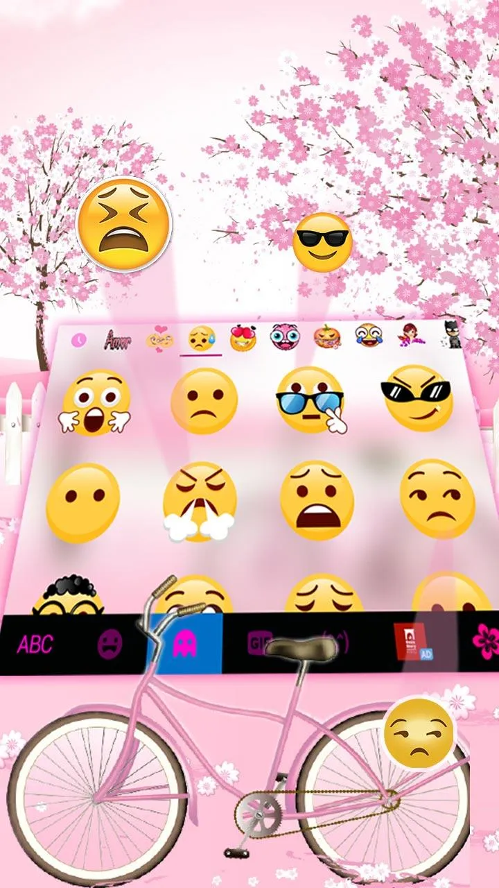 Sakura Bicycle Keyboard Theme | Indus Appstore | Screenshot