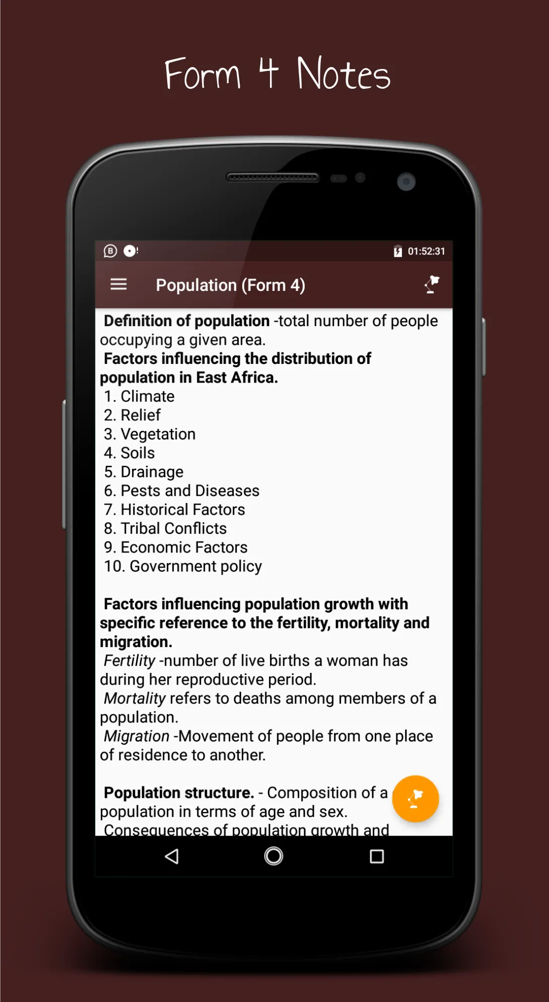 Geography Notes&Papers Form1-4 | Indus Appstore | Screenshot