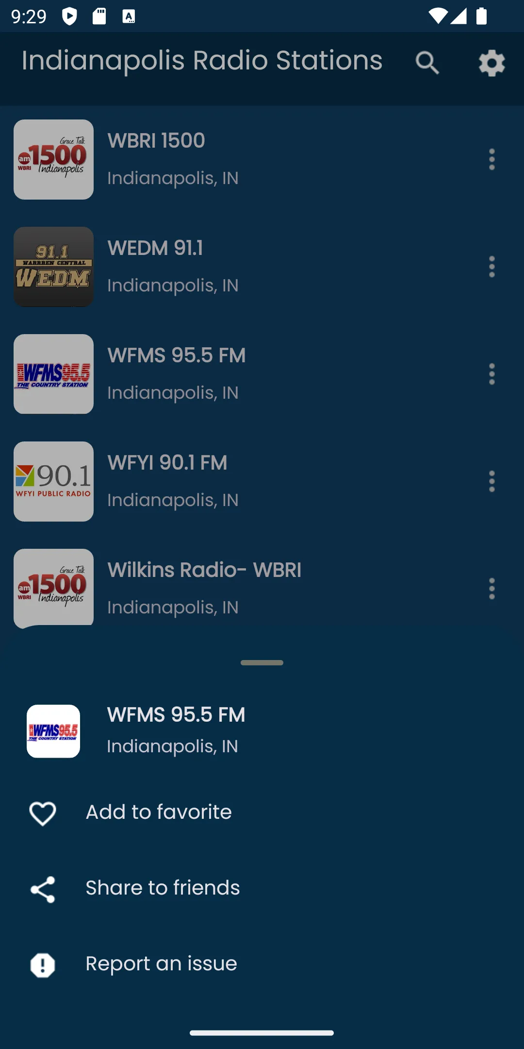 Radios from Indianapolis | Indus Appstore | Screenshot