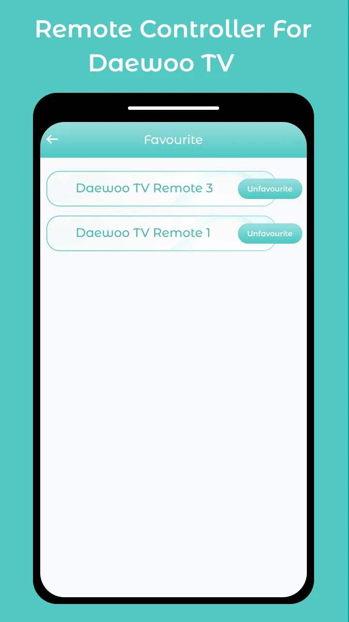 Remote Controller Daewoo TV | Indus Appstore | Screenshot