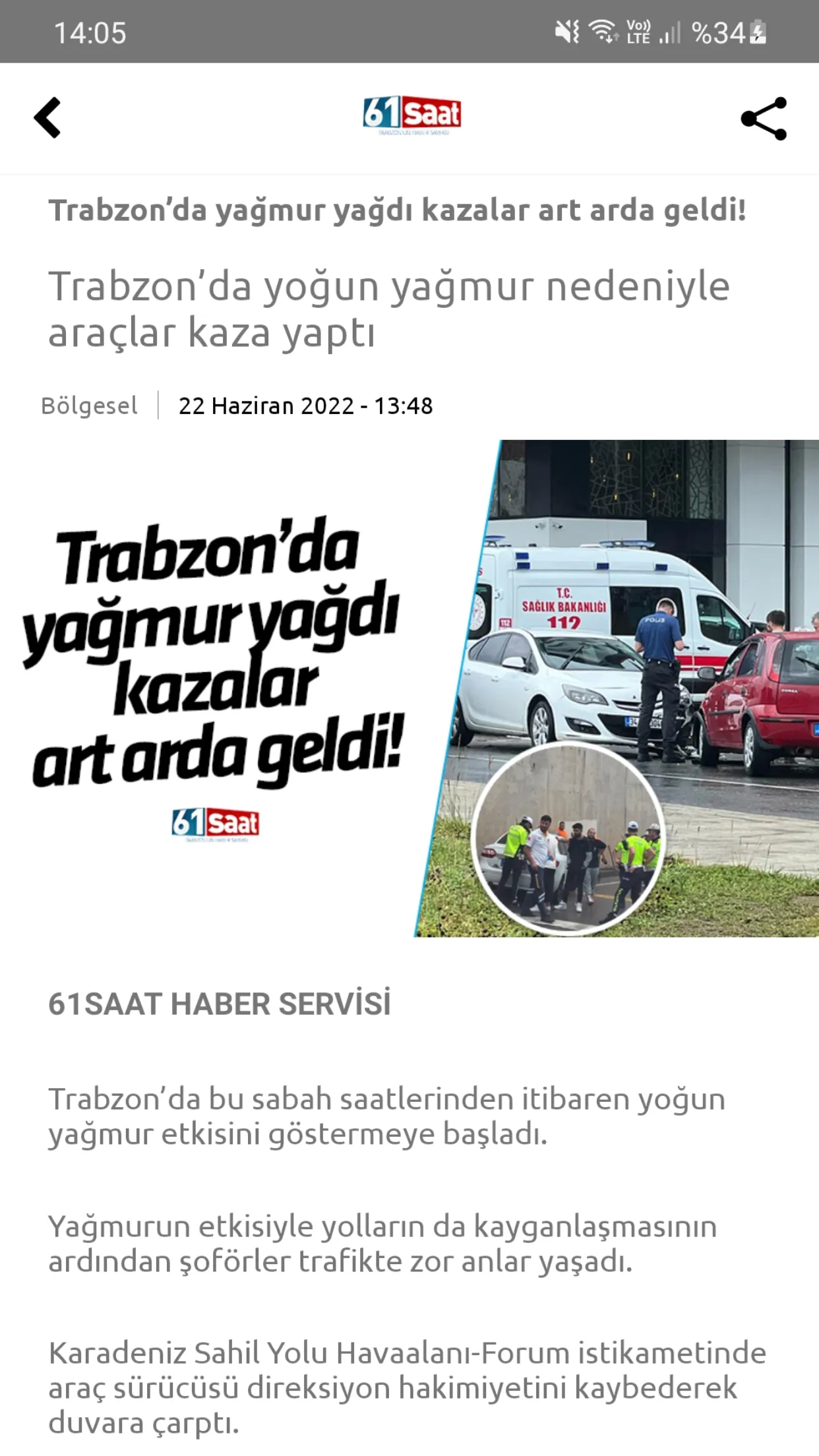 61saat - Trabzon Haber | Indus Appstore | Screenshot