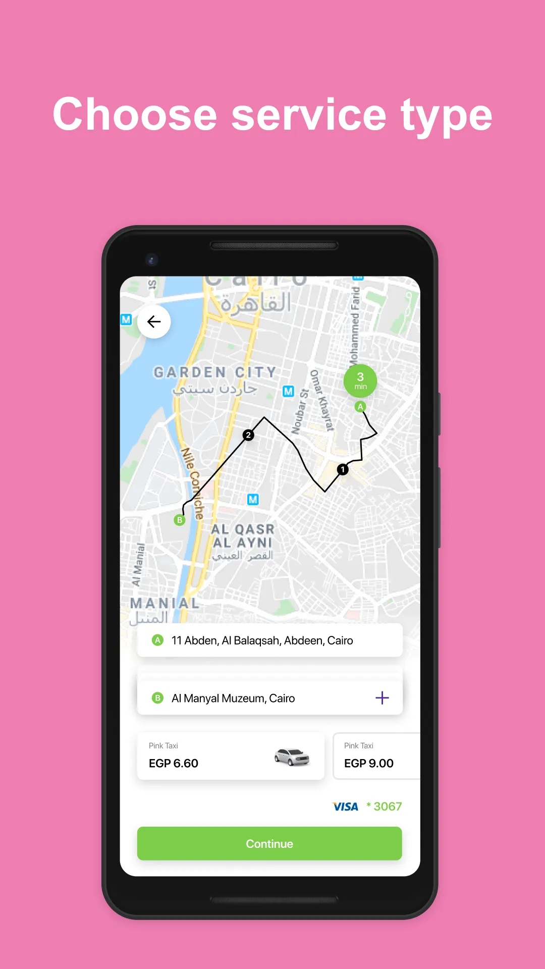 Pink Taxi Egypt | Indus Appstore | Screenshot