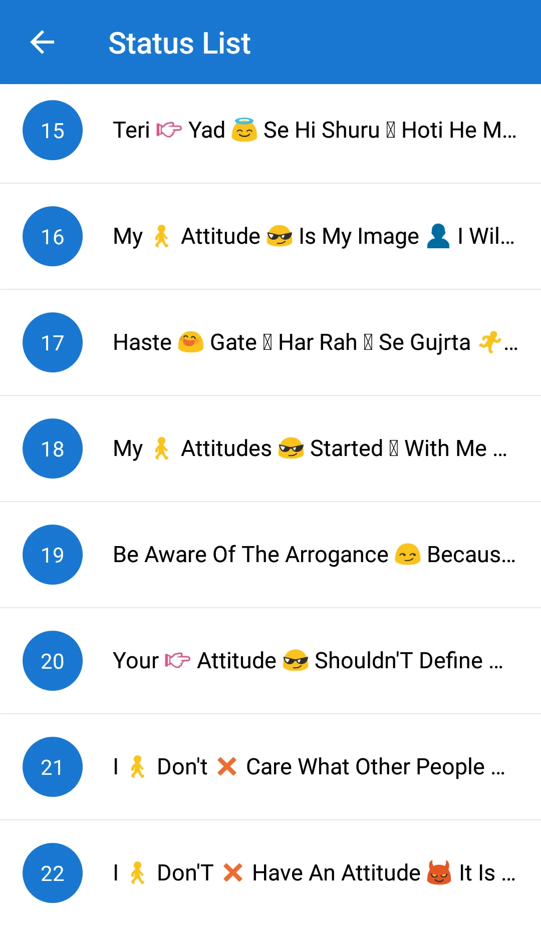 Attitude Status & Shayari | Indus Appstore | Screenshot