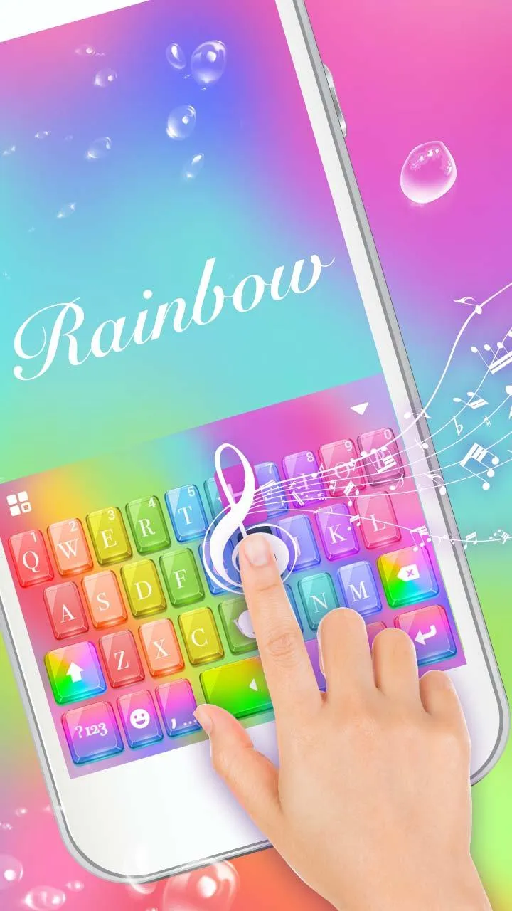 Rainbow1 Keyboard Theme | Indus Appstore | Screenshot