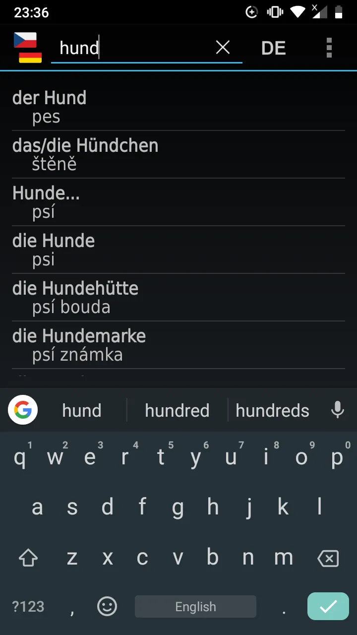 Czech-German offline dict. | Indus Appstore | Screenshot