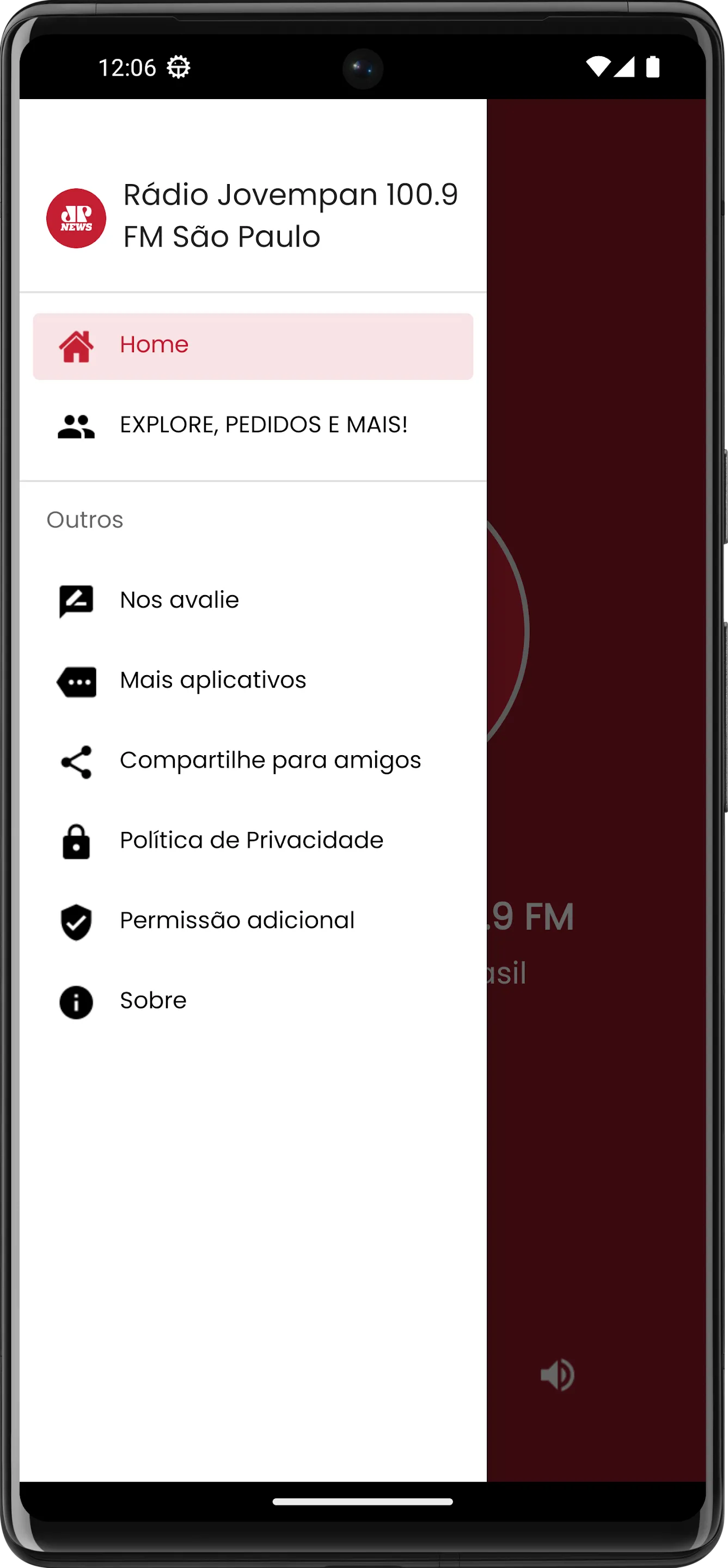 Rádio Jovem Pan FM 100.9 SP | Indus Appstore | Screenshot