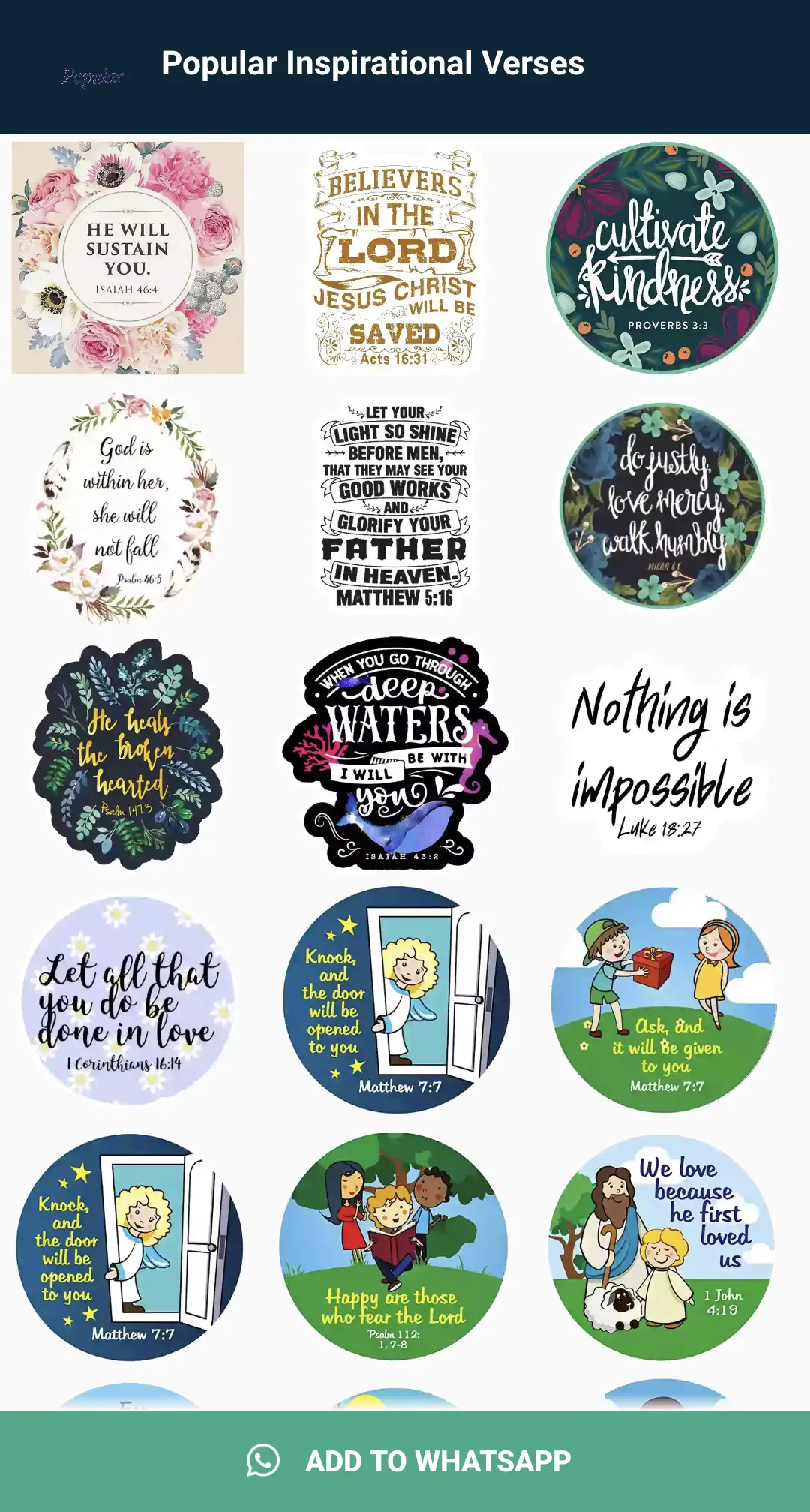 Christian Motivation Stickers | Indus Appstore | Screenshot