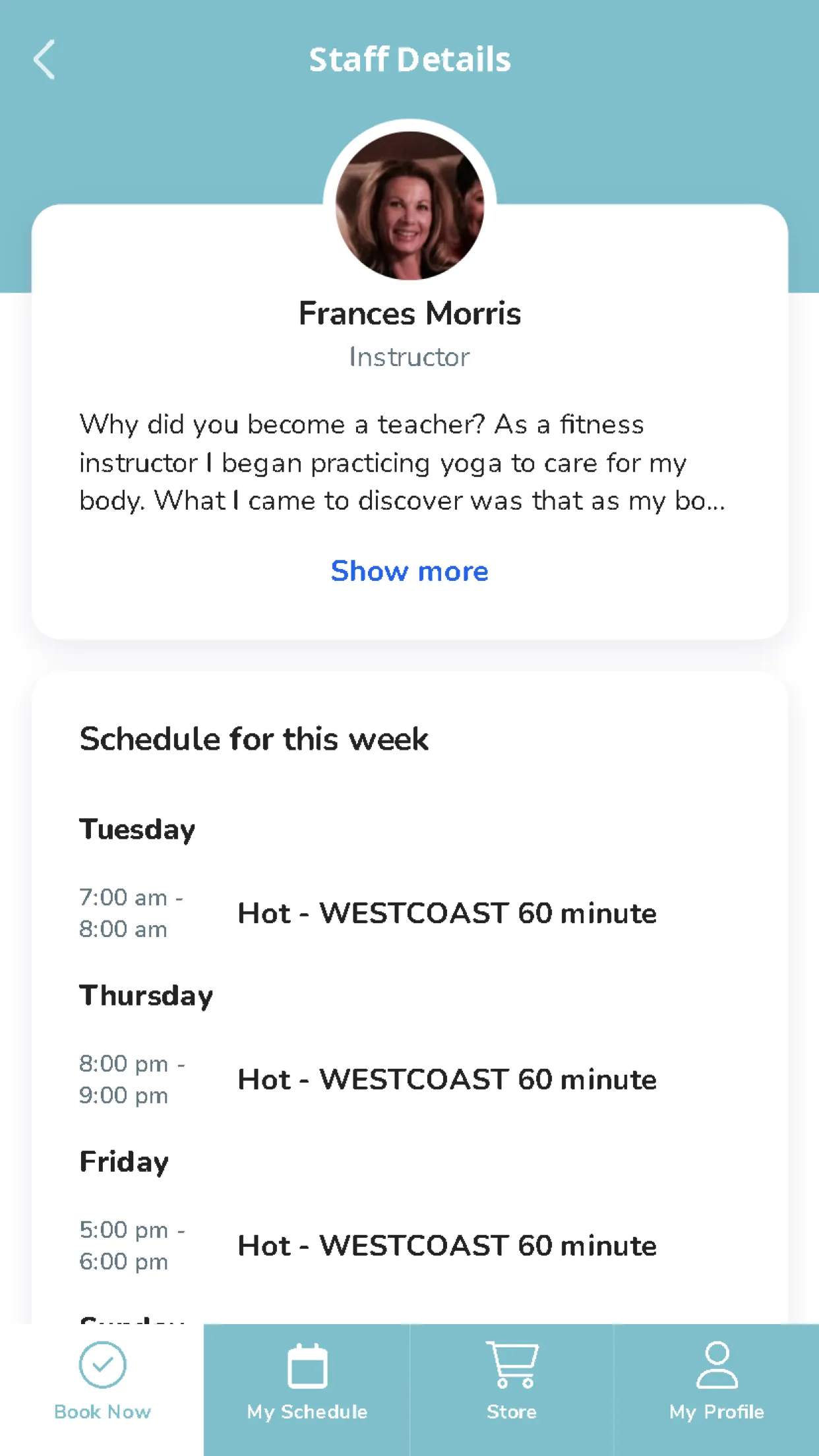 Westcoast Hot Yoga | Indus Appstore | Screenshot