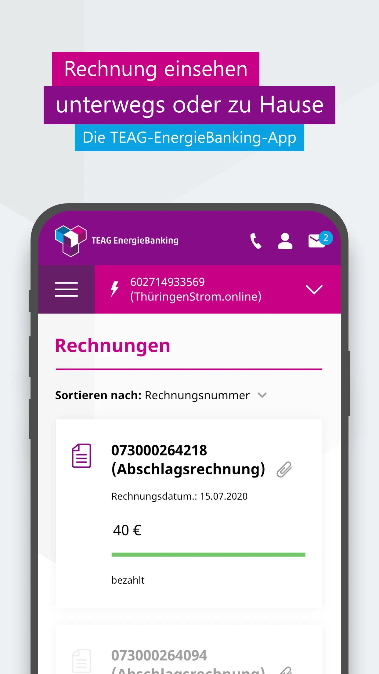 TEAG-EnergieBanking | Indus Appstore | Screenshot